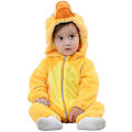Miniatyrbilde 1 av 5: Unisex Dyredrakt Vinter Høst Flanell Hettegenser Romper F Duck 80CM