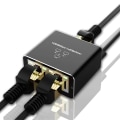 Miniatyrbillede 1 af 5: Ethernet Splitter 1 ind 2 udgange Høj hastighed 1000mbps Rj45 Splitter Adapter Til Cat5/5e/6/7/8 Kabel R