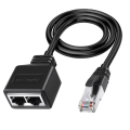 Miniatyrbilde 1 av 5: Lan Ethernet-adapter Rj45 hann til 2 hunn Splitter Rj45 1 til 2 Ethernet Lan Network Adapter Cabl