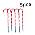 Miniatyrbillede 3 af 5: Candy Cane Udendørs Landskabslys, 5 Pakke 40 Varme Leds Lystede Julebane Strenglys
