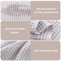 Miniatyrbild 4 av 5: Handduk Frottéhandduk bastuhantdukar 2-set polyesterfiber duschhandduk strandhandduk 34*74 cm grey