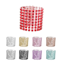 Miniatyrbilde 3 av 4: 10 stk servietter 8 rader rhinestoneserviettholder