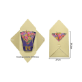 Pikkukuva 5 / 5: Kukkien kimppu Pop-up-kortit 3d Paper Flowers Bouquet With Note Card And Envelope 's Day Greeting C