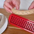 Miniatyrbillede 3 af 5: Hotdog-skæreværktøj - 10 tommer - Rødt-sikkert rustfrit stål