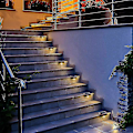 Miniatyrbillede 2 af 5: Vandtæt solcelle hegn lys, solcelle dæk lys, trappe lys, Ip65 LED solcelle have lys til terrasse trappe hegn (varmt lys-sort, 12 stk)