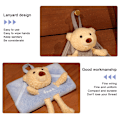 Pikkukuva 5 / 5: Pyyhe koralli fleece ripustuspyyhe kylpyhuone ripustuspyyhe Blue Bear hand towel