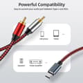 Miniatyrbilde 5 av 5: USB Type C til 2 RCA lydkabel Type-C RCA kabel, (1m/3ft)