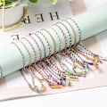 Miniatyrbild 5 av 5: 12 st Wrap Friendship Flätad Armband, Färgglada Handgjorda String Wrap Armband, Justerbar
