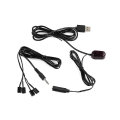 Miniatyrbillede 2 af 4: IR-forlænger 1 stk. IR-modtager + 4 stk. IR-sender emittere repeater-sæt infrarød fjernbetjening Usb-adapter