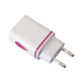 Miniatyrbilde 1 av 2: Dobbel USB-lader veggmontert hjemmereise AC-laderadapter EU-plugg