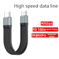 Miniatyrbillede 3 af 5: 40gbps Usb 4 til Thunderbolt 4-kabel, 100w opladning, 40gbps datasynkronisering
