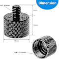 Miniatyrbilde 2 av 2: 4 stk mikrofonstativadapter 5/8 tommer-27 hunn til 1/4 tommer-20 hann for kamera