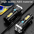 Miniatyrbillede 4 af 5: Superlys 10000000lm lommelygte LED lommelygte USB genopladelig taktisk lys