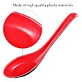 Miniatyrbillede 3 af 5: 10 stk. Plastik Suppeskeer Husholdningsmad Serveringsskeer Multifunktionelle Skeer