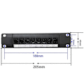 Miniatyrbilde 4 av 5: 8 Port Rett-Gjennom CAT6 Patch Panel RJ45 Nettverkskabel Adapter Jack Ethernet Distribusjonsramme