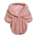 Miniatyrbillede 1 af 5: Vinter Elegant Dame Imiteret Pels Kappe Brude Imiteret Pels Frakke Kvinder Bryllup Sjal Aften Fest Wraps Slim Pels Skulder Kapper BWW L