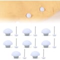Miniatyrbilde 1 av 7: Sklisikre dynetrekk klips, runde dynetrekk klips, dyneholder med soppknapper, for soverom, dynetrekk, 8 stykker, hvite White