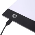 Miniatyrbillede 4 af 4: A5 LED tegneplade, LED lysplade A5 LED lysbord ultratynde LED lysbokse, A5 LED kopi tavle, farveplade, skitseplade, med USB-kabel, til skabelon