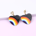 Pikkukuva 1 / 2: Korvakorut Sydän LGBTQ Sateenkaari Korut Akryyli Ruostumattomat Koukut. love starry sky