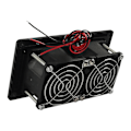 Miniatyrbillede 3 af 5: A8531 Sort RV 12V ABS+Metal Højtydende Emhætte Udsugningsventilator