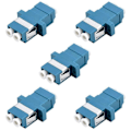 Miniatyrbild 1 av 5: LC Fiberoptisk Adapter - LC till LC Duplex Singlemode Koppling - 5-pack - Blå