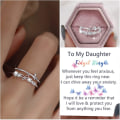 Miniatyrbillede 1 af 5: Til min datter Fidget Ring, Til min datter Butterfly Ring, Datter Gave Fra Mor Angst Relief Ringe