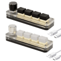Pikkukuva 2 / 4: Mukautettu Mini-näppäimistö 4 näppäintä Makropainikkeen Macropad-ohjelmointi Tukee Rgb Hotswap-näppäimistöä Mekaninen Pelaamiseen tarkoitettu näppäimistö RGB 4Key BT W