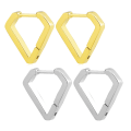Miniatyrbillede 2 af 5: Kvinde Øreringe 2 Par Små Øreringe Til Kvinder Dangle Hoop Øreringe Mode Smykker Til Kvinder Flere Former Style:Style 3;:;