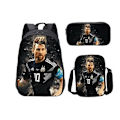 Pikkukuva 1 / 4: 3 kpl/setti jalkapallo tähti reppu opiskelija koululaukku 26 three piece suit