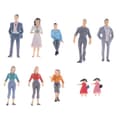 12 st miniatyrmodell tågfigurer passagerare mini