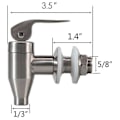 Miniatyrbild 4 av 5: Dryckesautomatkran i rostfritt stål för vatten, 2-pack