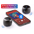 Pikkukuva 2 / 5: Kannettava minikaiutin Bluetooth langaton kaiutin, jossa mikrofoni, tukeva metallikuori, LED-valo, 5 tunnin toistoaika, voidaan pariliittää stereoyksikköön