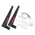 Miniatyrbillede 1 af 5: 2x8dBi Dual Band M.2 Ipex Mhf4 U.fl Kabel Til Rp-sma Pigtail Wifi Antennesæt Til Ax210 Ax200 9260 9