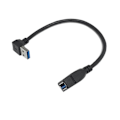 Miniatyrbild 4 av 5: 2x USB 3.0 Vinkel 90 Grader Förlängningskabel Hane till Hona Adapterkabel Data Höger