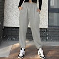Pikkukuva 1 / 5: Naisten joustavat korkean vyötärön löysät housut style3 gray M