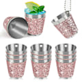 Miniatyrbilde 1 av 5: 12 stk. Shotglass i metall for oppheng Shotglass i rustfritt stål med kjetting Shotglass 30 ml for bryllupsfester