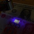 Miniatyrbillede 5 af 5: 40x forstørrelse metal folde lup med LED & UV lys Ma