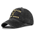 Miniatyrbillede 1 af 2: Yellowstone Dutton Ranch Criss-cross Baseball Hat Broderede Kasketter