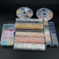 Miniatyrbild 2 av 5: En uppsättning låda 3 4 5 6 7 8 10mm brons guld silver pläterade öppna hoppringar delade ringar länkögla för DIY smyckestillverkning 1450pcs Set Silver