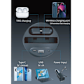 Miniatyrbilde 4 av 5: Trådløs billader i koppholder for Airpods, USB-hurtiglader for bil, multifunksjonell telefonholder for bil C1e3