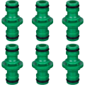 Miniatyrbilde 1 av 5: 6 stk. Hane Slangekoblinger Dobbel Slangekoblinger for Tilkobling av Hageslange (Grønn)