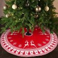 Miniatyrbilde 2 av 4: Strikkede juletre teppe 122cm