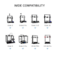 Miniatyrbilde 5 av 5: Glass Bed Clips Clamps Kompatibel Med Ender 3/3 Pro/3 V2/3s,ender 5/plus, Cr-10/10s Pro,cr-20 Pro, Justerbar Rustfritt Stål 3d Skriver Oppvarmet Seng C