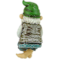 Miniatyrbillede 3 af 3: Den fiskende nisse siddende havenisse statue sød gave udendørs dekoration