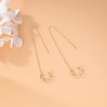 Pikkukuva 2 / 5: 925 Sterling Hopea Aalto Kauluskorvakorut Kääri Tassel Korvakorut Naisille Teini-Itytöille golden color