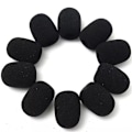 Miniatyrbillede 4 af 5: 100 stk. Mikrofon Headset Grill Vindskærm Svampe Skum Sort Mikrofon Dæksel 30mmx8mm