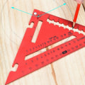 Miniatyrbild 3 av 5: Avtagbar Triangulär Linjal Set Square Hög Triangulär Platta Justerbar W -meter Röd