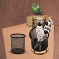 Miniatyrbillede 3 af 3: Pen Holder Basketball Stand Mesh Pencil Holder Pen Organizer
