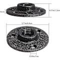 Miniatyrbillede 1 af 5: 10 stk. 3/4\"\" Bsp gulvflanger støbejerns gevindflanger sorte rørflanger 3 huller gevindfitting med skruer til industriel møbel Diy dekoration montering