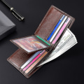 Miniatyrbilde 3 av 5: Slanke Rfid-lommebøker for menn - Ekte skinn Front Pocket Bifold Wallet Reiseveske Kaffe